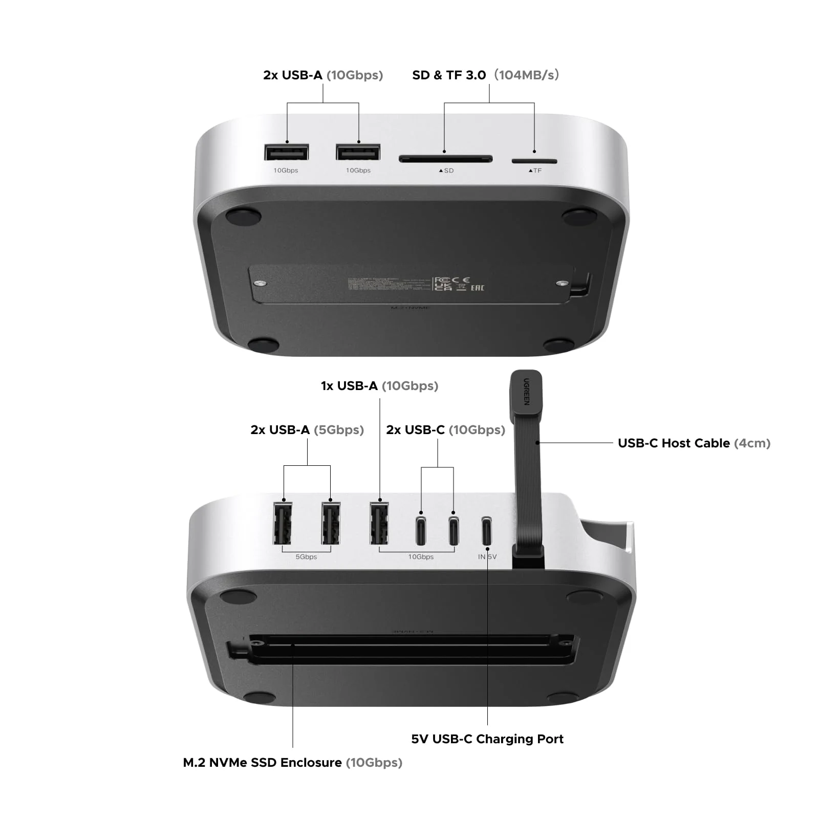 UGREEN Mac Mini M4 Dock with NVMe SSD Enclosure - Image 2