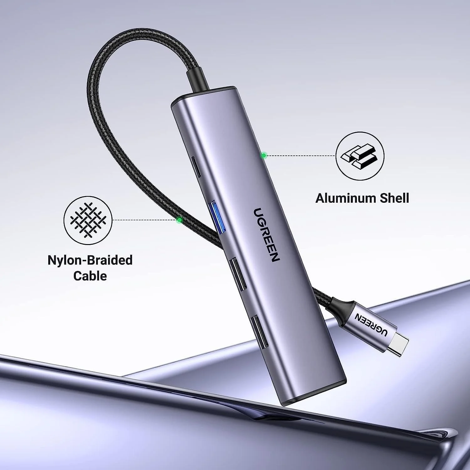 UGREEN Revodok 5 in 1 USB C HubMultiport Adapter 4K HDMI - Image 2