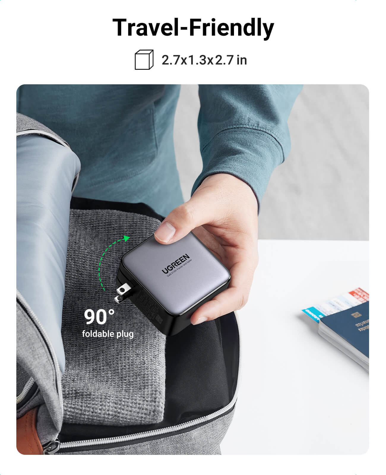 UGREEN Nexode 100W USB-C 4-Port Charger and 100W USB-C Cable - Image 5